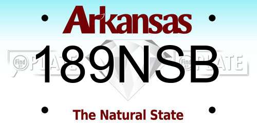 189NSB Arkansas License Plate