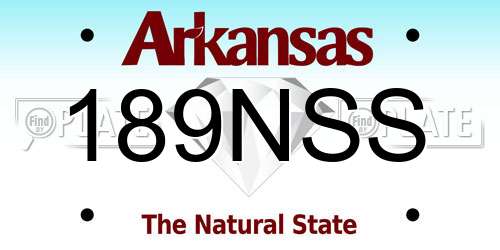 189NSS Arkansas License Plate