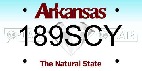 189SCY Arkansas License Plate