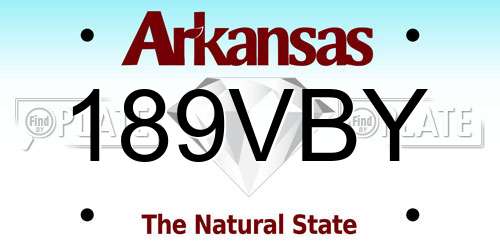 189VBY Arkansas License Plate