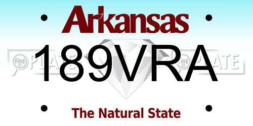 189VRA Arkansas License Plate