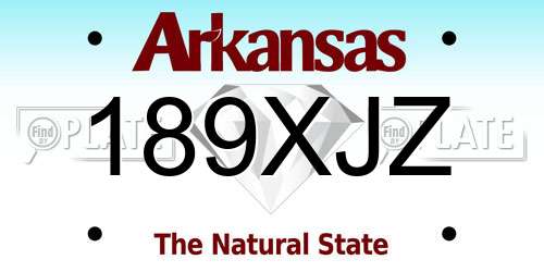 189XJZ Arkansas License Plate