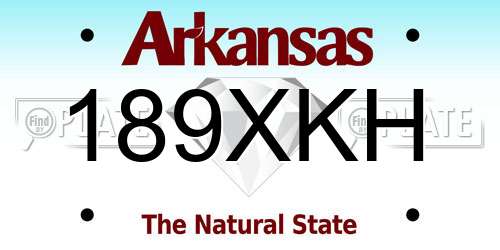 189XKH Arkansas License Plate
