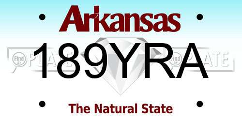 189YRA Arkansas License Plate