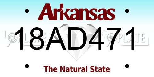 18AD471 Arkansas License Plate