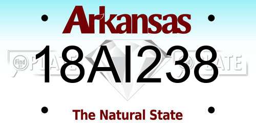 18AI238 Arkansas License Plate