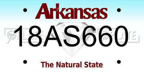 18AS660 Arkansas License Plate