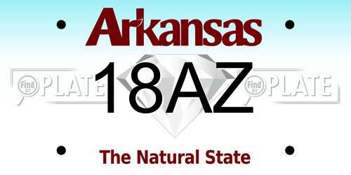 18AZ Arkansas License Plate