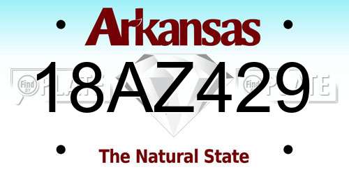 18AZ429 Arkansas License Plate