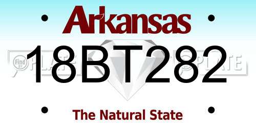 18BT282 Arkansas License Plate