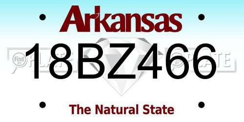 18BZ466 Arkansas License Plate