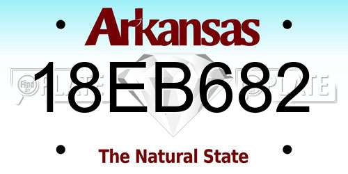 18EB682 Arkansas License Plate