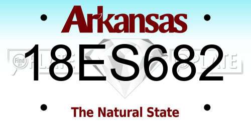 18ES682 Arkansas License Plate