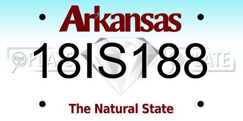 18IS188 Arkansas License Plate