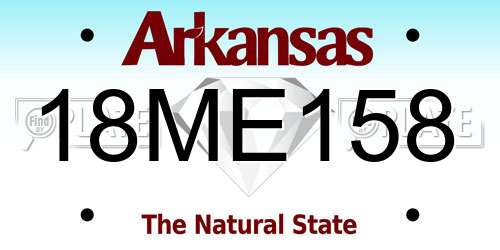 18ME158 Arkansas License Plate