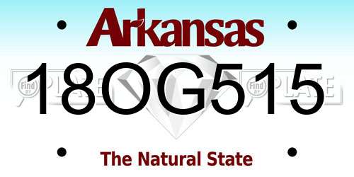 18OG515 Arkansas License Plate
