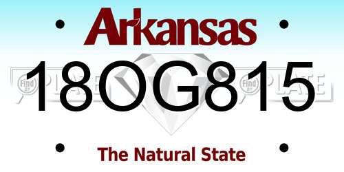 18OG815 Arkansas License Plate