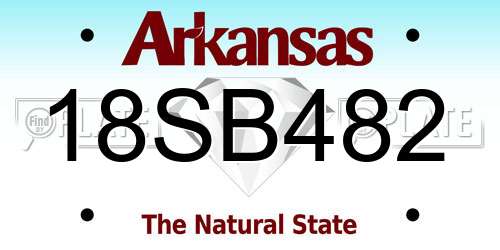 18SB482 Arkansas License Plate