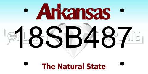 18SB487 Arkansas License Plate