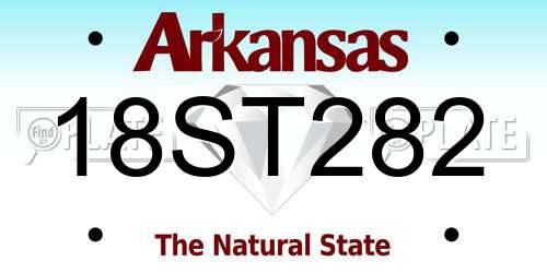 18ST282 Arkansas License Plate