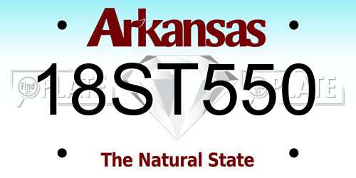 18ST550 Arkansas License Plate