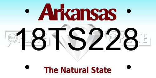 18TS228 Arkansas License Plate