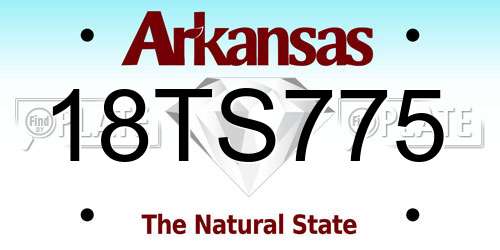 18TS775 Arkansas License Plate