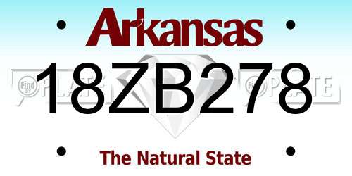 18ZB278 Arkansas License Plate