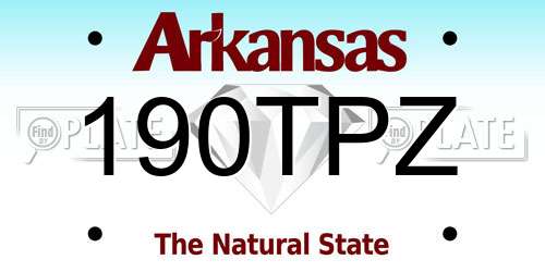 190TPZ Arkansas License Plate