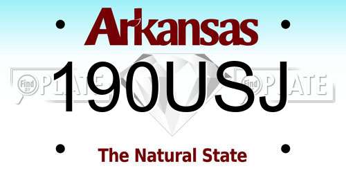 190USJ Arkansas License Plate