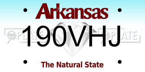 190VHJ Arkansas License Plate
