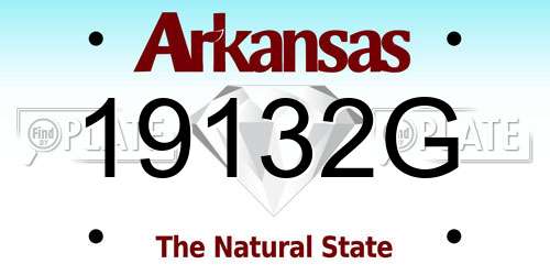 19132G Arkansas License Plate
