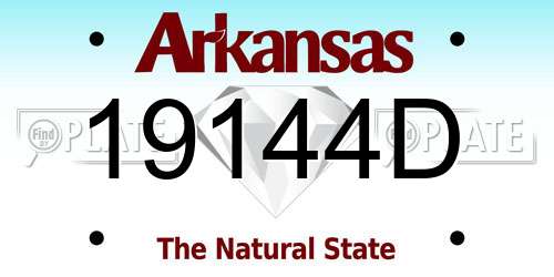 19144D Arkansas License Plate