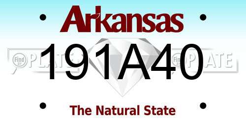 191A40 Arkansas License Plate