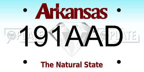 191AAD Arkansas License Plate