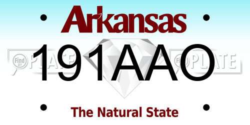 191AAO Arkansas License Plate