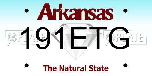 191ETG Arkansas License Plate