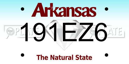 191EZ6 Arkansas License Plate