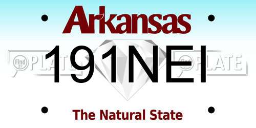 191NEI Arkansas License Plate