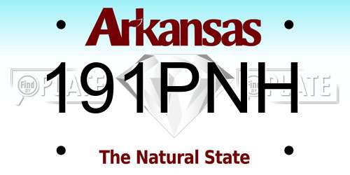 191PNH Arkansas License Plate
