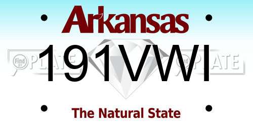 191VWI Arkansas License Plate