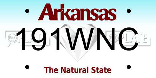 191WNC Arkansas License Plate