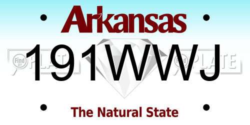 191WWJ Arkansas License Plate