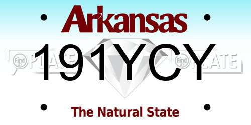 191YCY Arkansas License Plate
