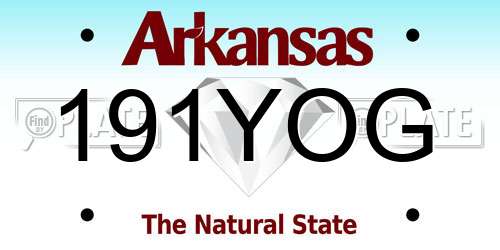 191YOG Arkansas License Plate