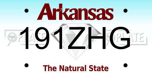 191ZHG Arkansas License Plate