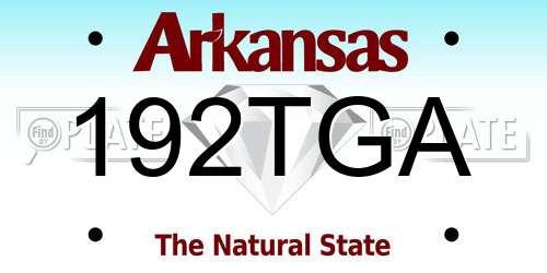 192TGA Arkansas License Plate