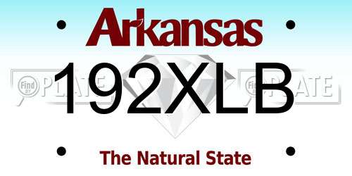 192XLB Arkansas License Plate