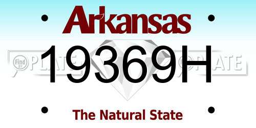19369H Arkansas License Plate