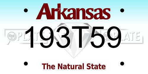 193T59 Arkansas License Plate